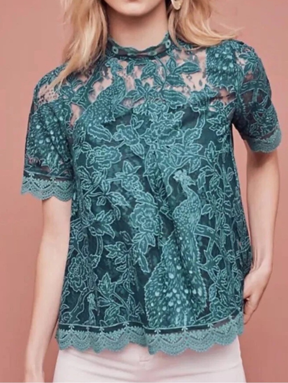 Anthropologie HD in Paris Lace Meadows Blouse - Size 4